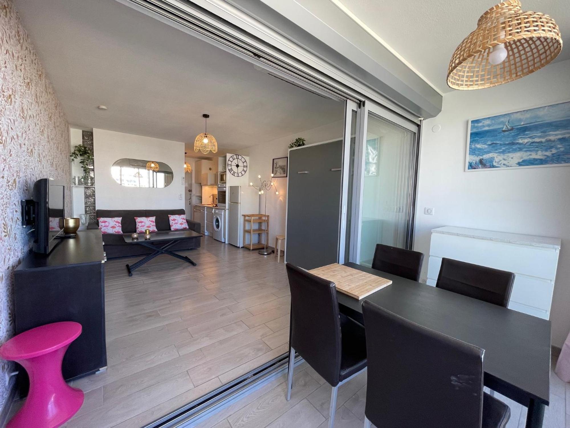 Studio 2-3 Pers Parking Clim Vue Port Et Mer La Grande Motte Exteriér fotografie